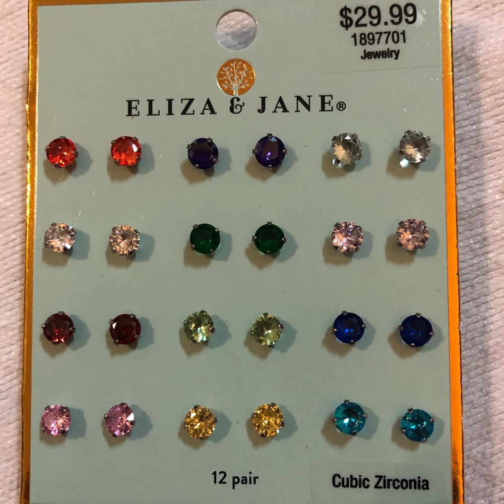 12 pairs Eliza&jane Earrings